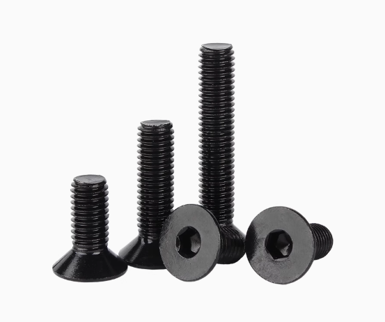Countersunk hexagonal screw black
