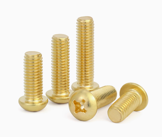 Cross pan head screw brass