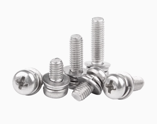 Cross pan head three combination screw