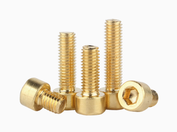 Cup head hexagonal screw brass
