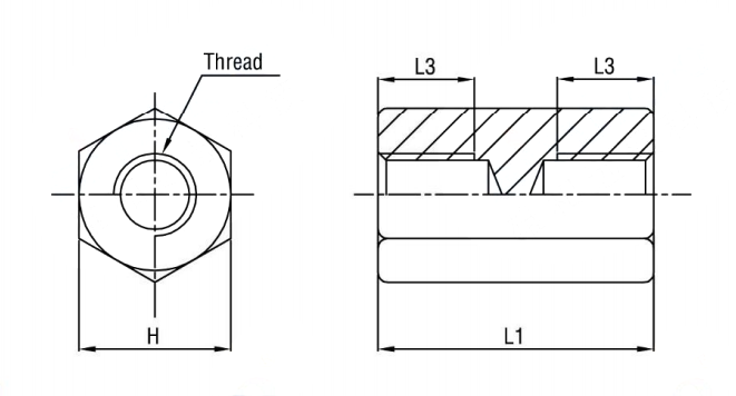 Hex female-female Standoff hex stud hex f-f standoff spacer