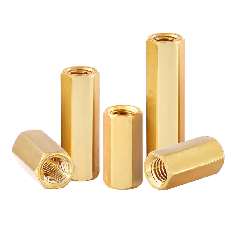 Hex female-female standoff, brass