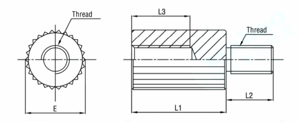 Round male-female Standoff round m-f standoff round stud spacer