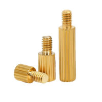 Round male-female standoff, m-f standoff, brass