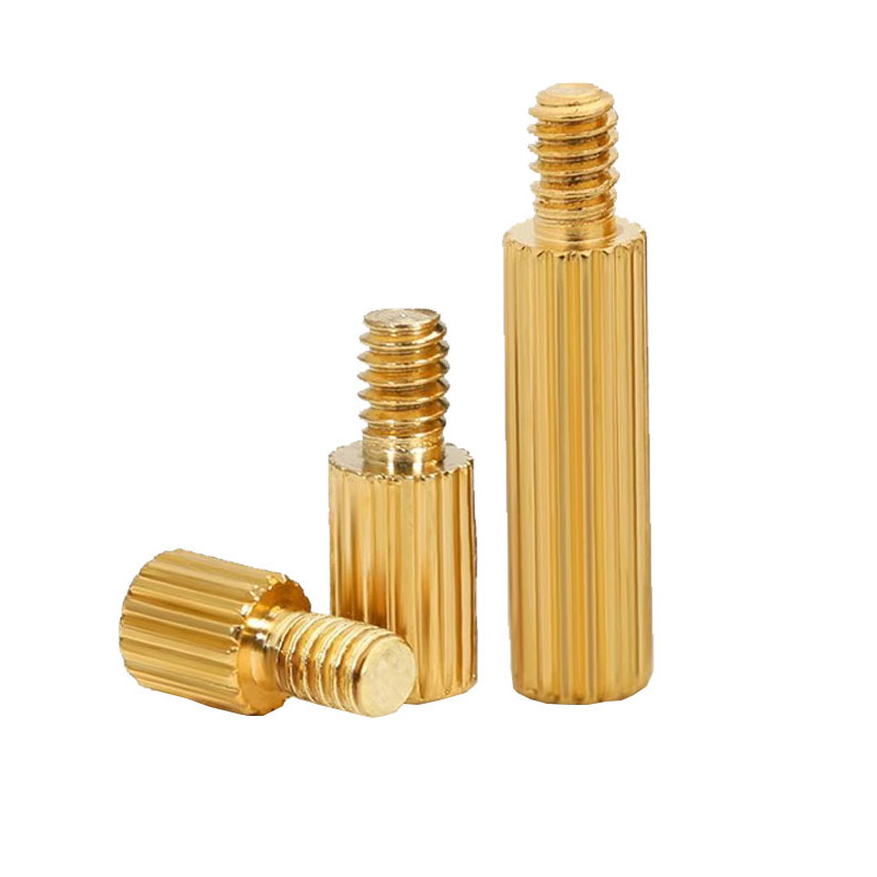 Round male-female standoff, m-f standoff, brass